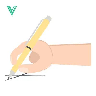 Hand Writing With Yellow Pen On White Background