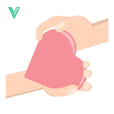 Hands holding a pink heart shape symbolizing love and care