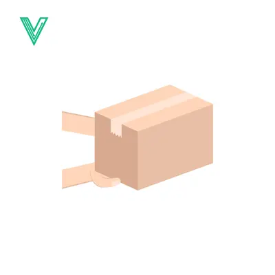 Isometric Cardboard Box with Open Flaps Shipping and Delivery Concept