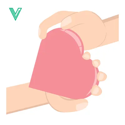 Two Hands Holding a Pink Heart Shape