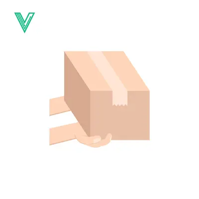 Cardboard Box Sealed with Tape Ready for Shipping