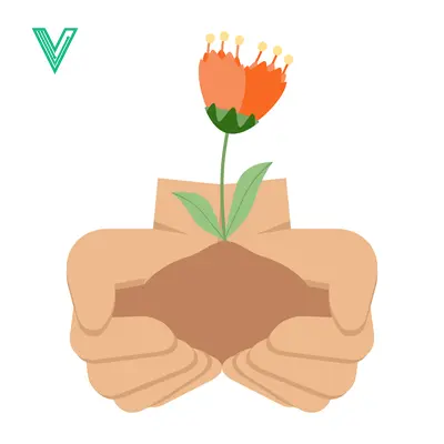 Hands Gently Holding a Sprouting Flower Symbolizing Growth and New Beginnings