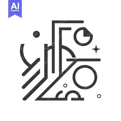 Popular premium asset: Abstract Geometric Composition with Circles, Lines, and a Star