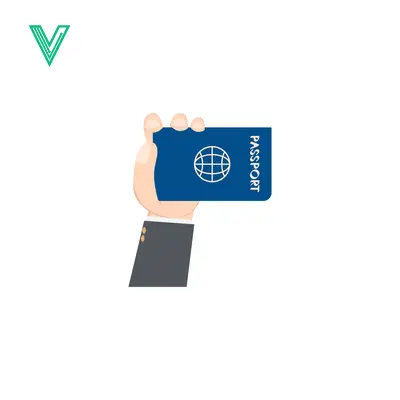 Hand Holding Blue Passport for International Travel