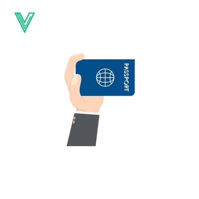 Hand Holding Blue Passport for International Travel