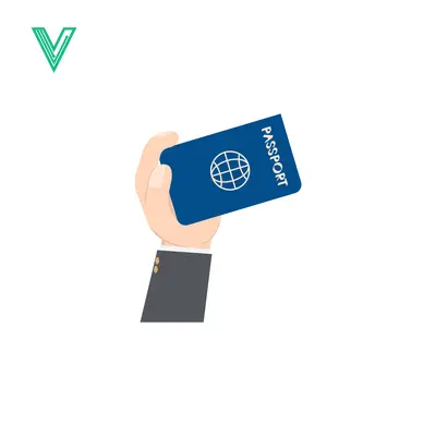 Hand Holding Blue Passport for International Travel