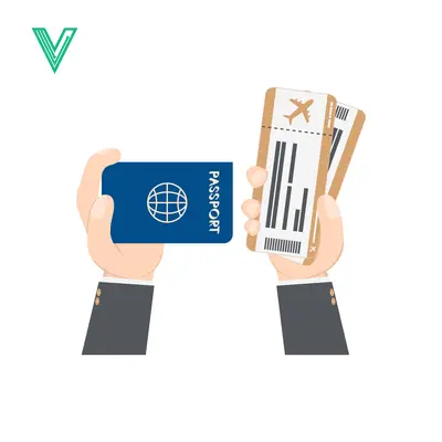 Aset desain premium: Travel Documents - Passport and Boarding Passes Held by Hands