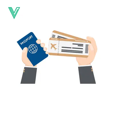 Aset desain premium: Hands holding passport and airplane tickets for travel