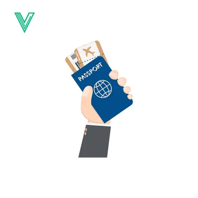 Hand holding passport and airplane tickets for travel