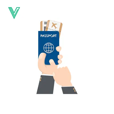 Hand holding passport and airplane tickets for travel