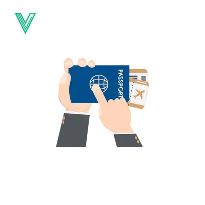 Hand Holding Passport and Airplane Ticket for Travel Booking