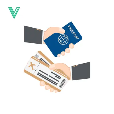 Handing Over Passport and Airplane Tickets for Travel