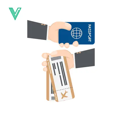 Handing Over Passport and Boarding Passes for Travel
