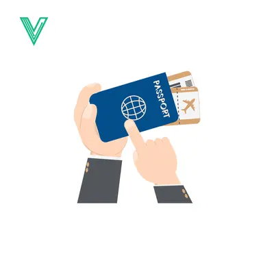 Hands holding passport and tickets for travel