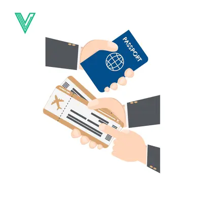 Hands holding passport and boarding pass for travel