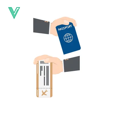 Aset desain premium: Hand holding passport and boarding pass for travel