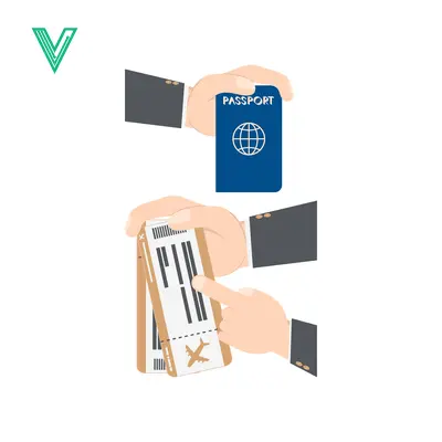 Hands holding passport and boarding pass for travel