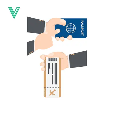 Hands Exchanging Passport and Boarding Pass for Travel