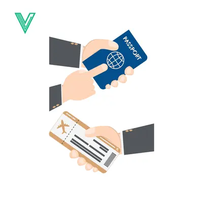 Handing Over Passport and Boarding Pass for Travel