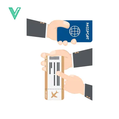 Travel Documents and Boarding Pass Held by Hands