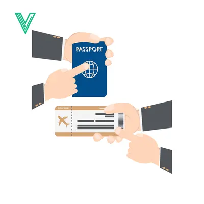 Hands holding passport and boarding pass for travel