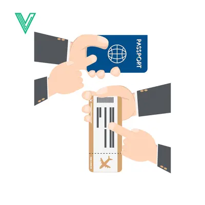 Hands holding passport and boarding pass for travel concept