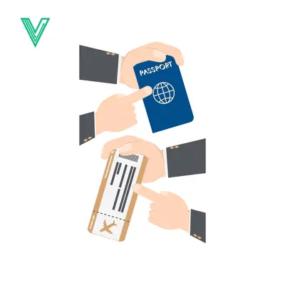 Hands holding passport and boarding pass for travel