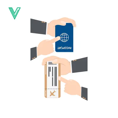 Hands holding passport and boarding pass for travel