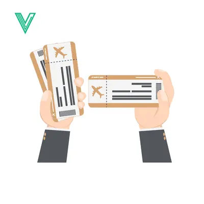 Hands holding airplane tickets for travel and vacation