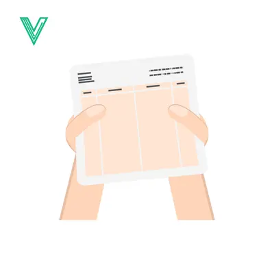Hands holding a document with financial information and charts