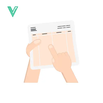 Hands holding and interacting with a digital tablet screen