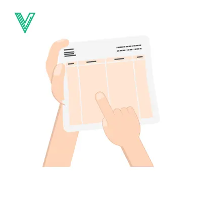 Hand Holding and Pointing to a Document with Columns