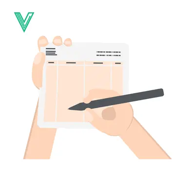 Hands holding a document and writing with a pen
