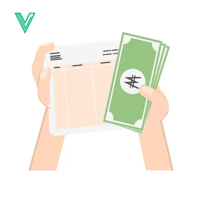 Hands holding Nigerian Naira banknotes and a document