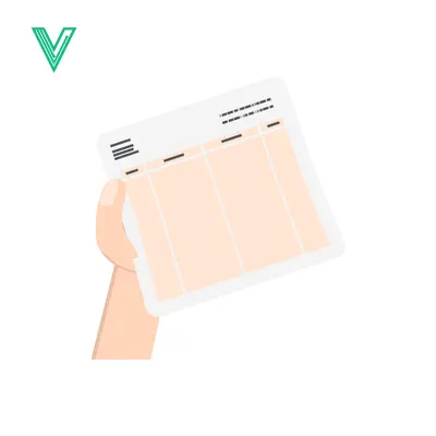 Hand Holding Sheet of Bandages for First Aid