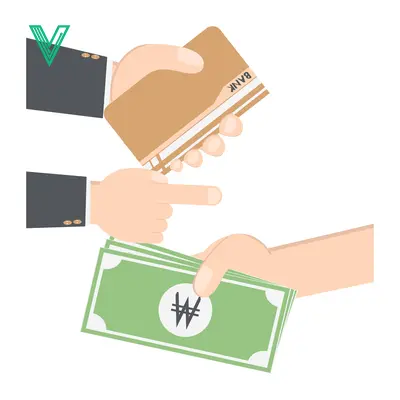 Illustration of a Transaction - Credit Card and Cash Exchange
