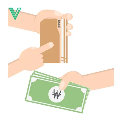 Hand exchanging money for a product