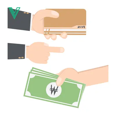 Illustration of a transaction involving a credit card and cash