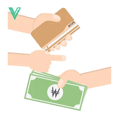 Hands exchanging money and credit card for payment