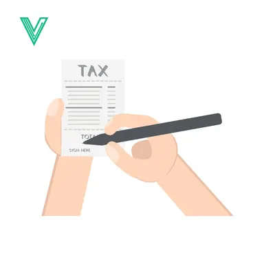 Hand Filling Out Tax Form with Pen