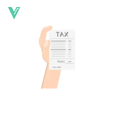 Hand Holding Tax Document with Total Amount Due