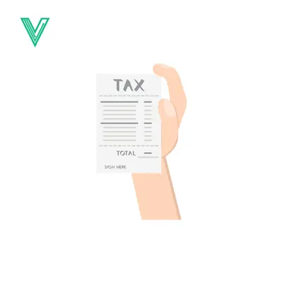 Aset desain premium: Hand Holding Tax Document