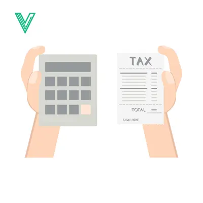 Hands holding calculator and tax form symbolizing financial calculation and tax preparation