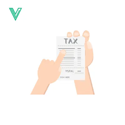 Hand Holding Tax Document with Finger Pointing