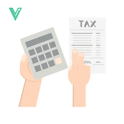 Calculator and Tax Document Illustration
