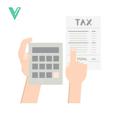 Calculating Taxes with Calculator and Tax Document
