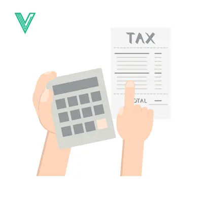 Calculating Tax With Calculator and Document