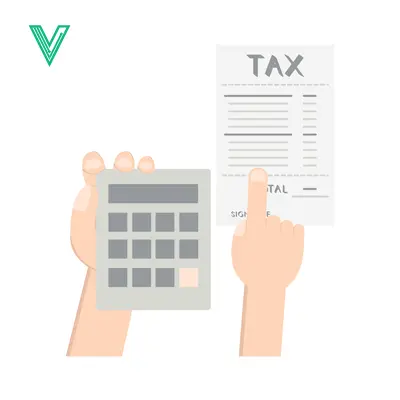 Hands Holding Calculator and Tax Document for Financial Planning