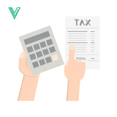 Calculator and Tax Document Held by Hands