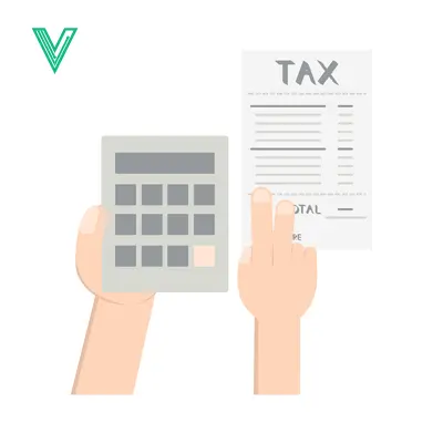 Aset desain premium: Tax Calculation and Analysis with Calculator and Document